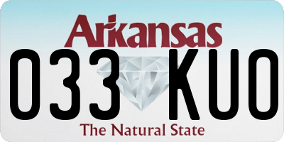 AR license plate 033KUO