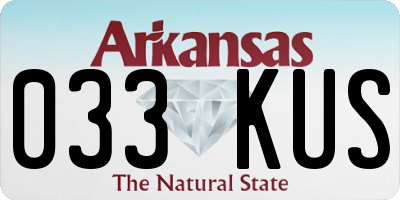 AR license plate 033KUS