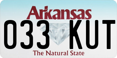 AR license plate 033KUT
