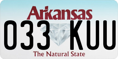 AR license plate 033KUU