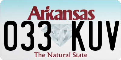 AR license plate 033KUV