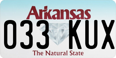 AR license plate 033KUX