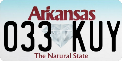 AR license plate 033KUY