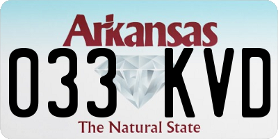 AR license plate 033KVD