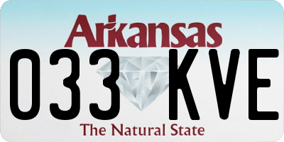 AR license plate 033KVE