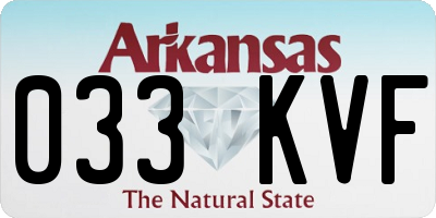 AR license plate 033KVF