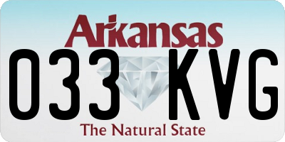 AR license plate 033KVG