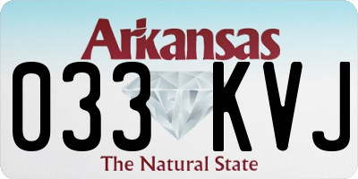 AR license plate 033KVJ