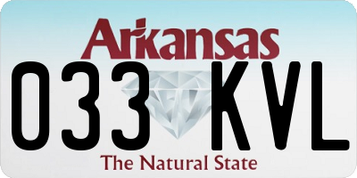 AR license plate 033KVL