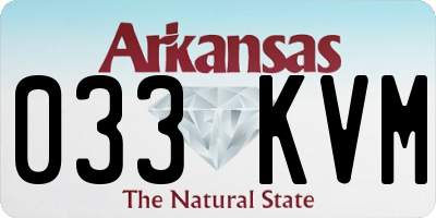 AR license plate 033KVM