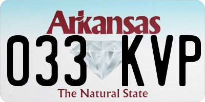 AR license plate 033KVP