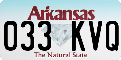 AR license plate 033KVQ
