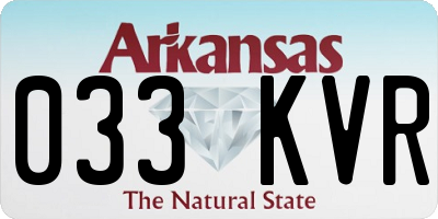 AR license plate 033KVR