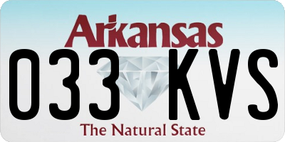 AR license plate 033KVS
