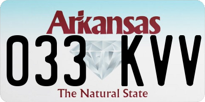AR license plate 033KVV
