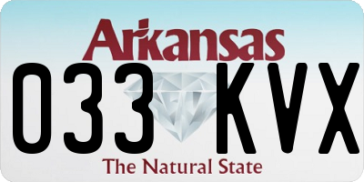 AR license plate 033KVX