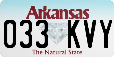 AR license plate 033KVY