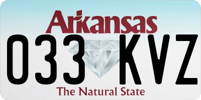 AR license plate 033KVZ