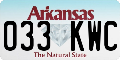 AR license plate 033KWC