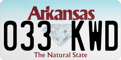 AR license plate 033KWD