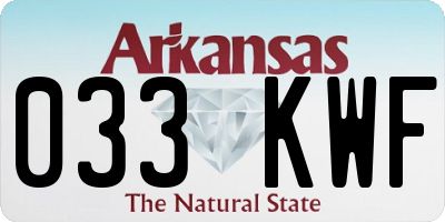 AR license plate 033KWF