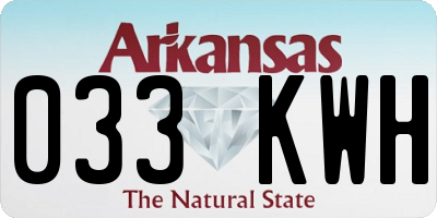 AR license plate 033KWH