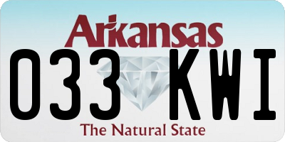 AR license plate 033KWI