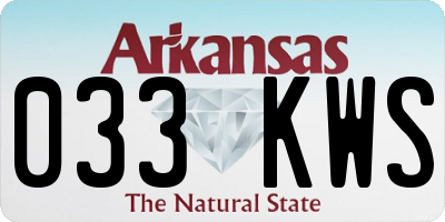 AR license plate 033KWS