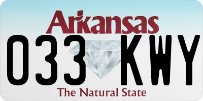 AR license plate 033KWY