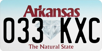 AR license plate 033KXC