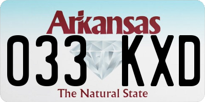 AR license plate 033KXD