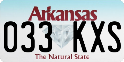 AR license plate 033KXS