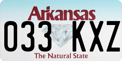AR license plate 033KXZ