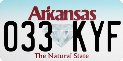 AR license plate 033KYF
