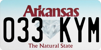 AR license plate 033KYM