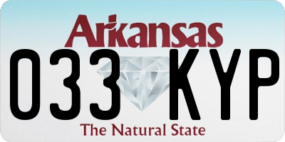 AR license plate 033KYP