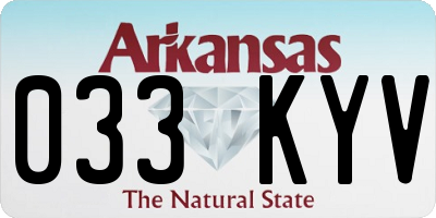 AR license plate 033KYV