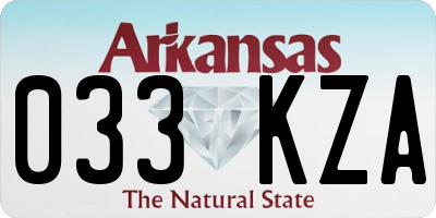 AR license plate 033KZA