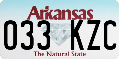 AR license plate 033KZC