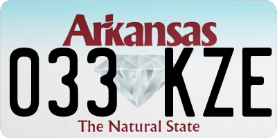 AR license plate 033KZE