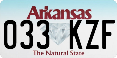 AR license plate 033KZF