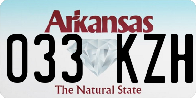 AR license plate 033KZH
