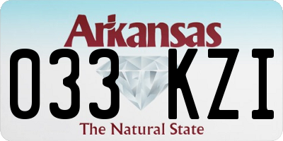 AR license plate 033KZI