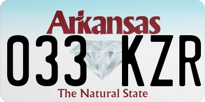 AR license plate 033KZR