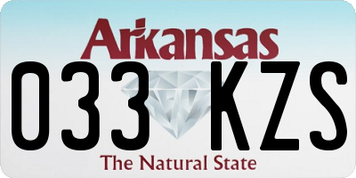 AR license plate 033KZS