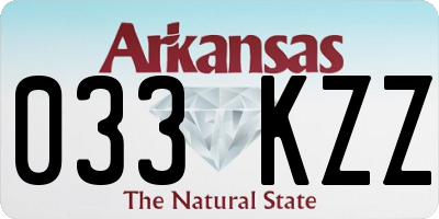 AR license plate 033KZZ