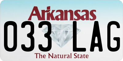 AR license plate 033LAG