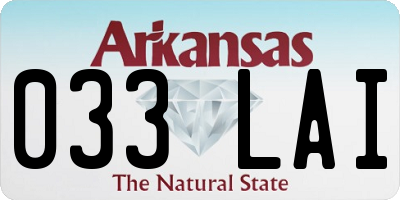 AR license plate 033LAI
