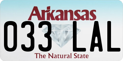 AR license plate 033LAL