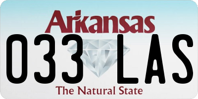 AR license plate 033LAS